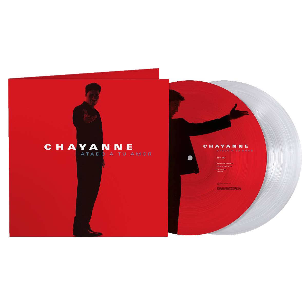 Chayanne - Atado A Tu Amor Red Picture Disc and White 2LP Vinyl