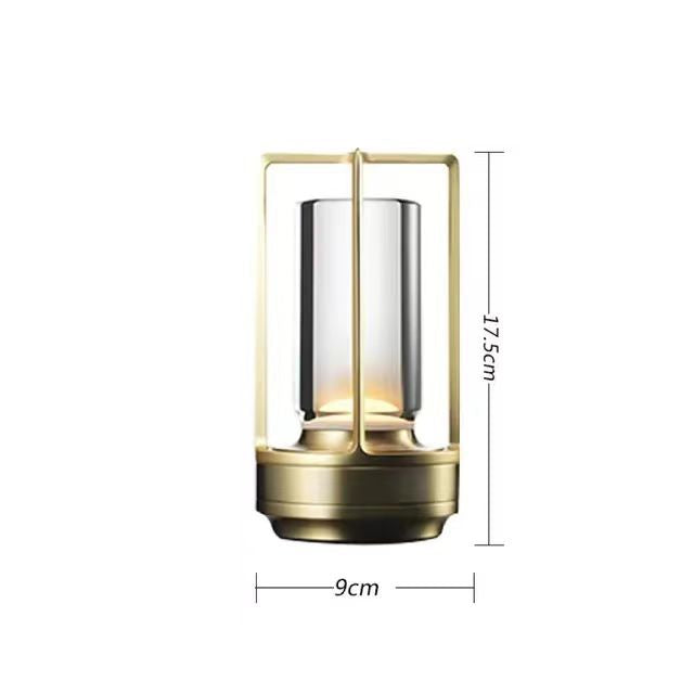 Gold black silver cross shaped desk lamp button touch US charging decorative desk lamp