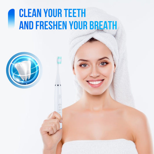 5-Speed High Frequency Vibrating Tooth Cleaner USB Electric Toothbrush Cleaning Device To Remove Stained Calculus Set Tooth Cleaning Instrument