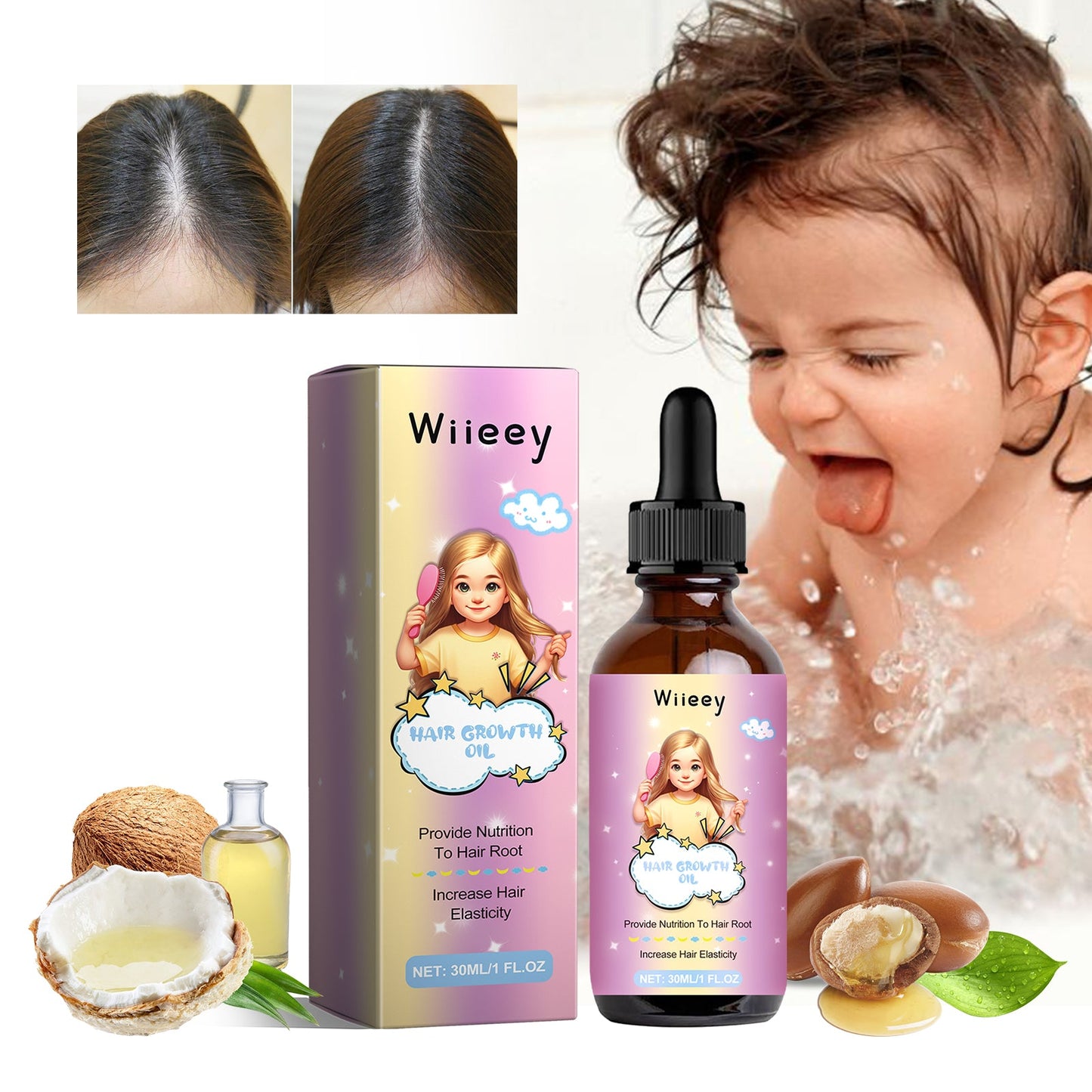 Hair Growth Oil, Morocco Leavein Care Hair Dry Strong Fluffy Scalp Repair Essential Oil