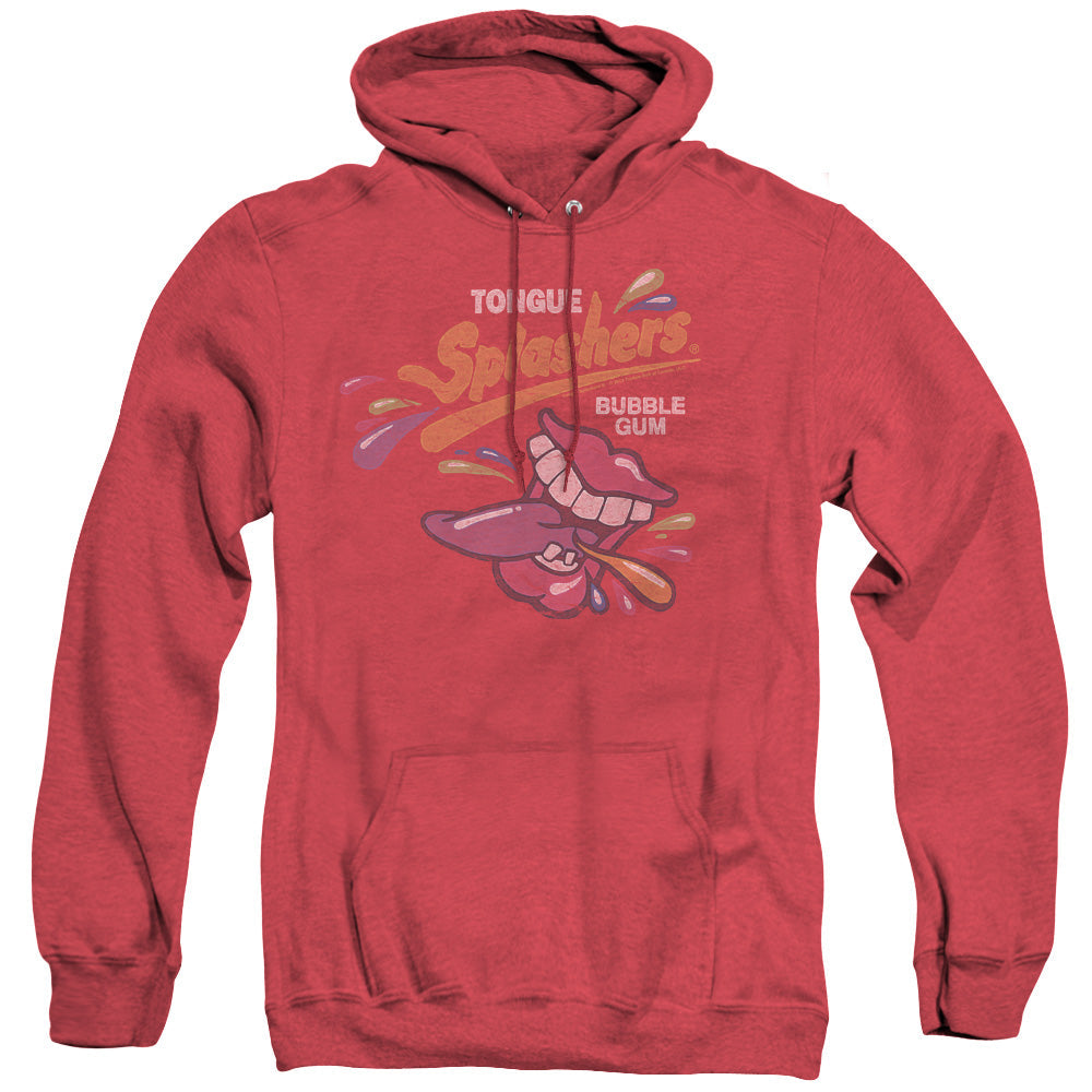 Dubble Bubble Distress Logo Mens Heather Hoodie Red Officially Licensed