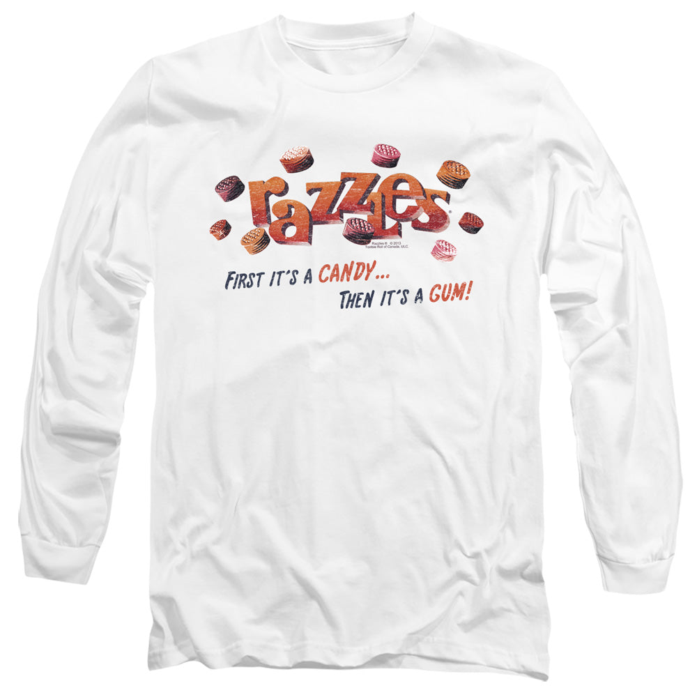 Dubble Bubble A Gum And A Candy Mens Long Sleeve Shirt White Officially Licensed Officially Licensed