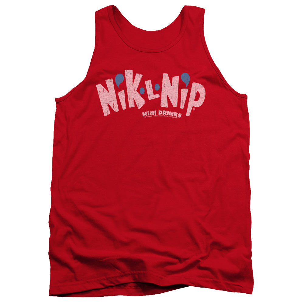 Dubble Bubble Distressed Logo Mens Tank Top Shirt Red Officially Licensed