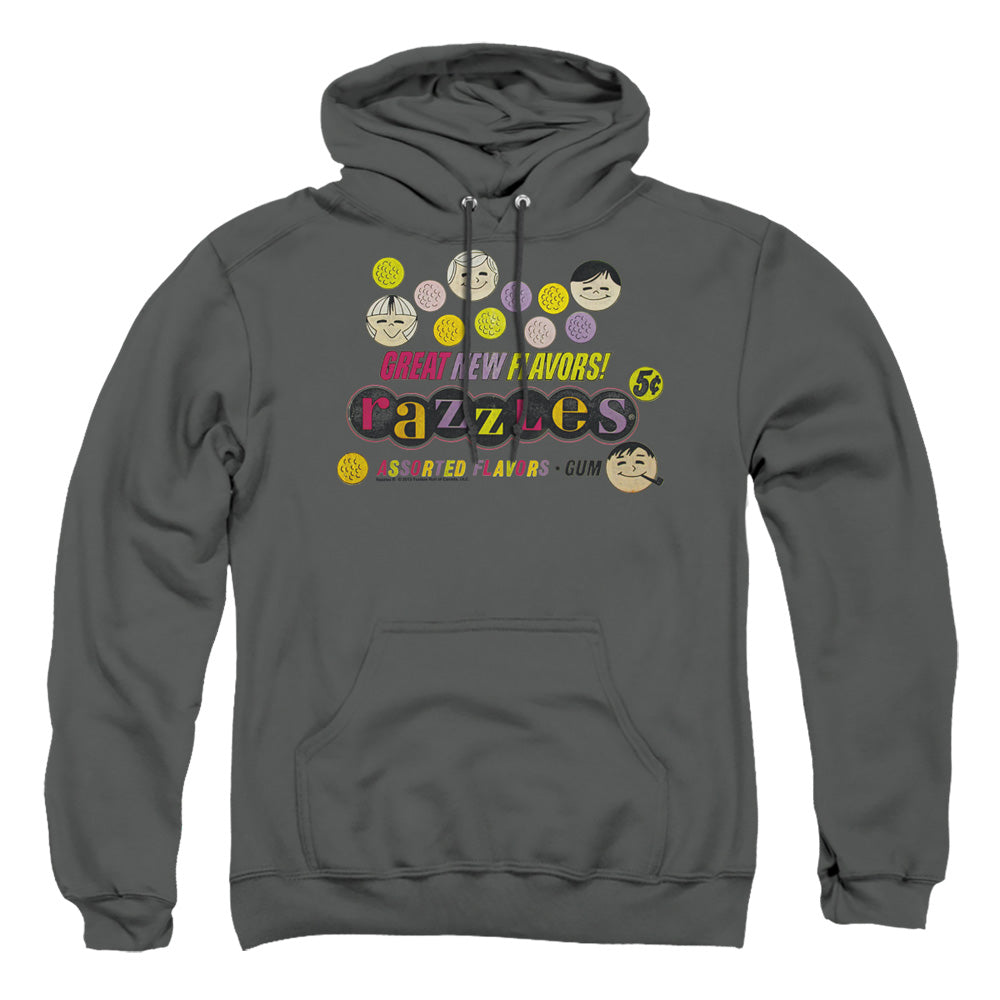 Dubble Bubble Razzles Retro Box Mens Hoodie Charcoal Officially Licensed
