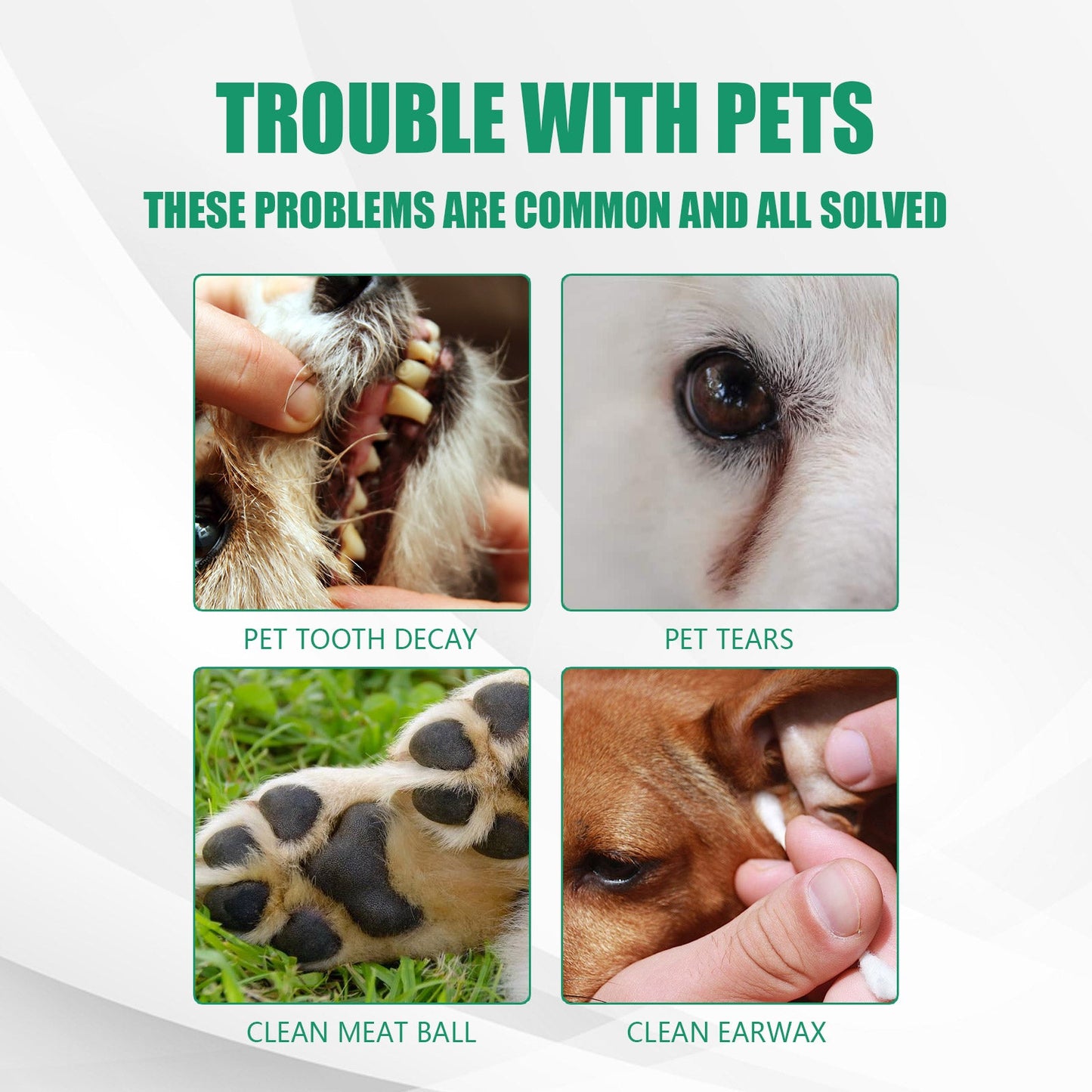 Pet Tooth Cleaning Finger Set Dog Cat Cleaning Tartar Stone Oral Cleaning Care