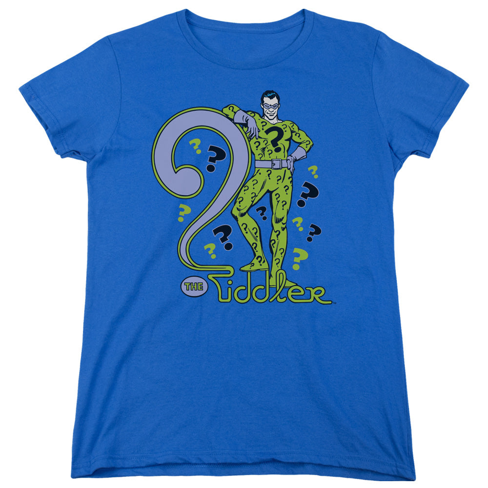 DC Comics the Riddler Womens T Shirt Royal Blue Officially Licensed