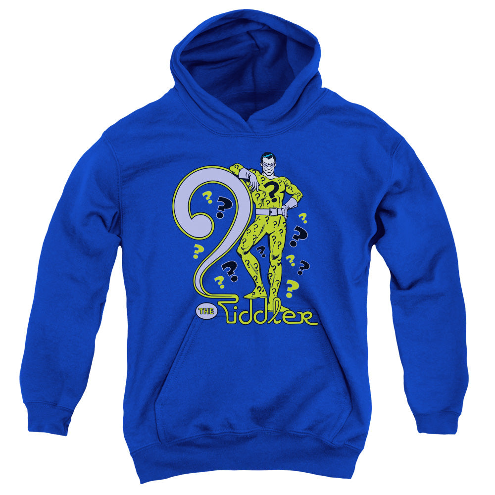 DC Comics the Riddler Kids Youth Hoodie Royal Officially Licensed