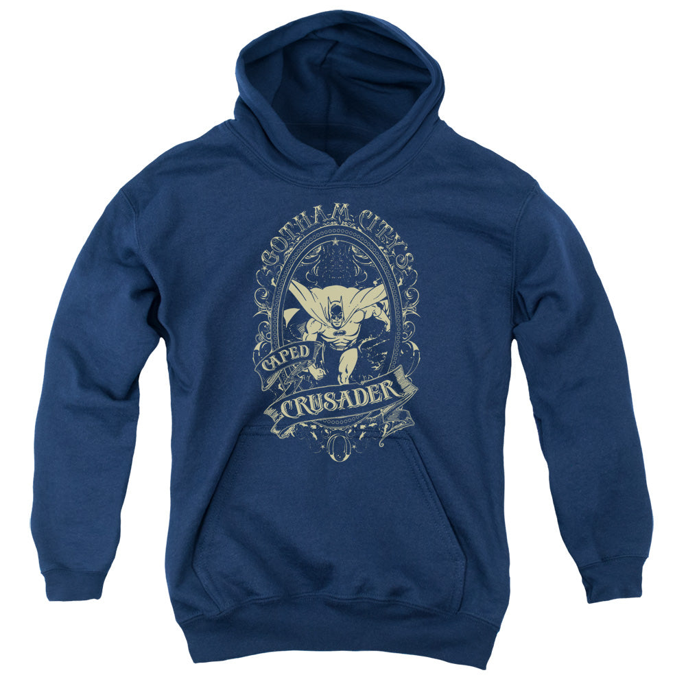 DC Comics Gotham Crusader Kids Youth Hoodie Navy Blue Officially Licensed