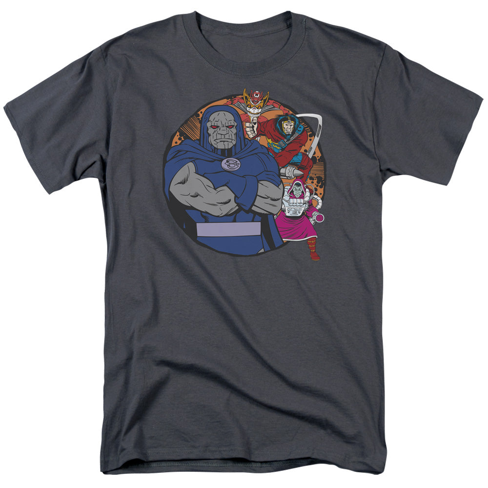 Dc Apokolips Represent Mens T Shirt Charcoal Officially Licensed