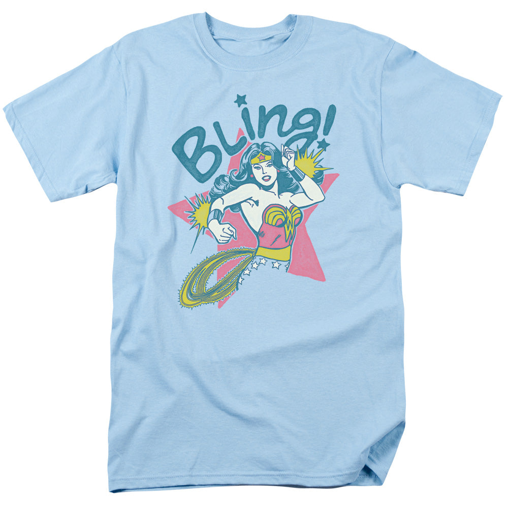 Dc Bling Mens T Shirt Light Blue Officially Licensed