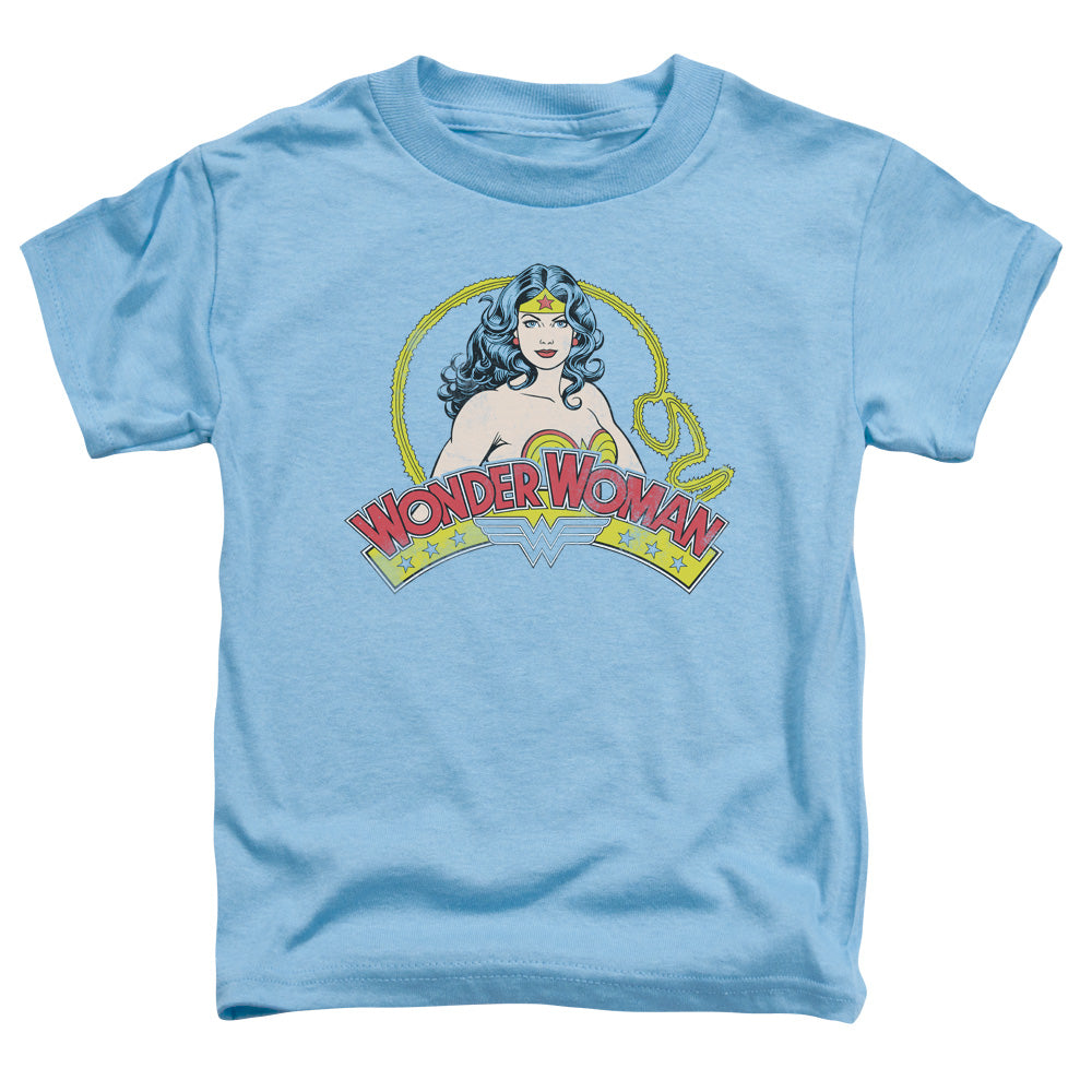 DC Comics Vintage Woman Toddler Kids Youth T Shirt Carolina Blue Officially Licensed