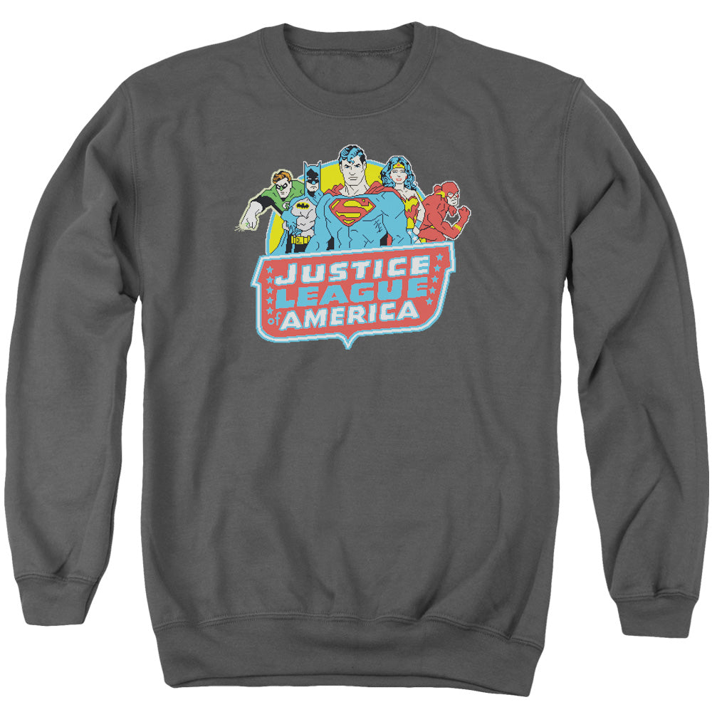 Dc 8 Bit League Mens Crewneck Sweatshirt Charcoal