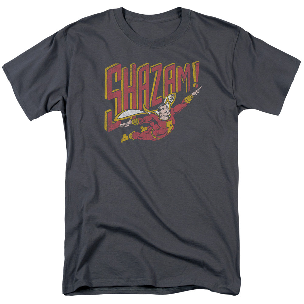 DC Comics Shazam!! Mens T Shirt Charcoal Officially Licensed