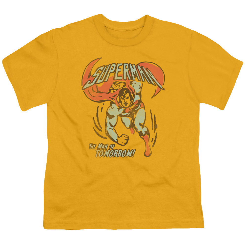 DC Comics Tomorrow Man Kids Youth T Shirt Gold Officially Licensed
