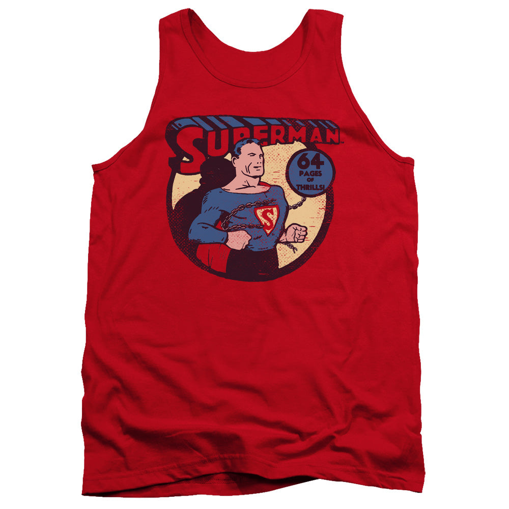 DC Comics Superman 64 Mens Tank Top Shirt Red Officially Licensed