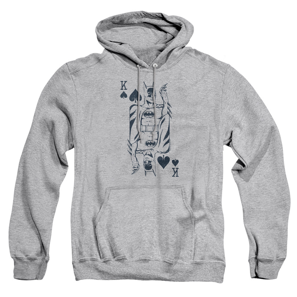 Dc Bat Card Mens Hoodie Athletic Heather Officially Licensed