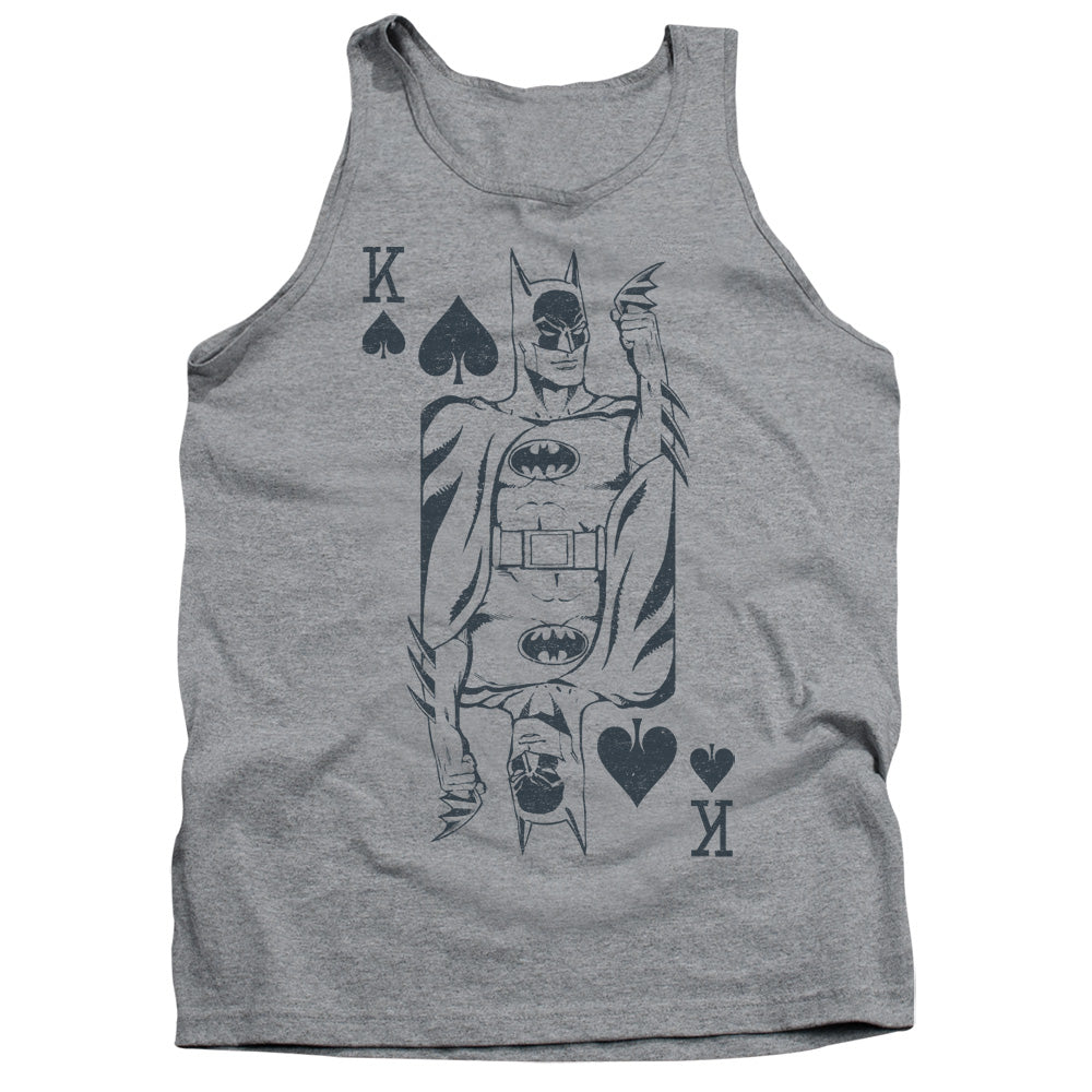 Dc Bat Card Mens Tank Top Shirt Athletic Heather Officially Licensed