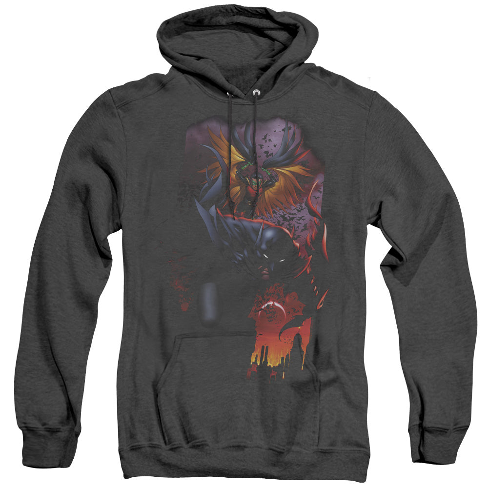 Batman Batman & Robin #1 Mens Heather Hoodie Black Officially Licensed