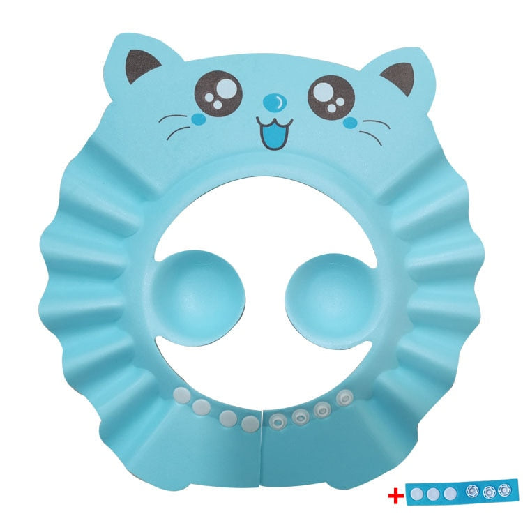 Baby Shower Cap Adjustable Hair Wash Hat for Newborn Infant Ear Protection Safe Children Kids Shampoo Shield Bath Head Cover