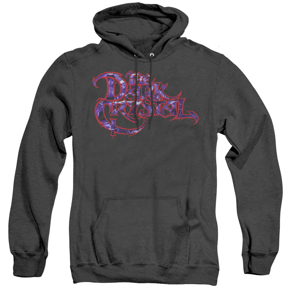 Dark Crystal Collage Logo Heather Mens Hoodie Black Officially Licensed