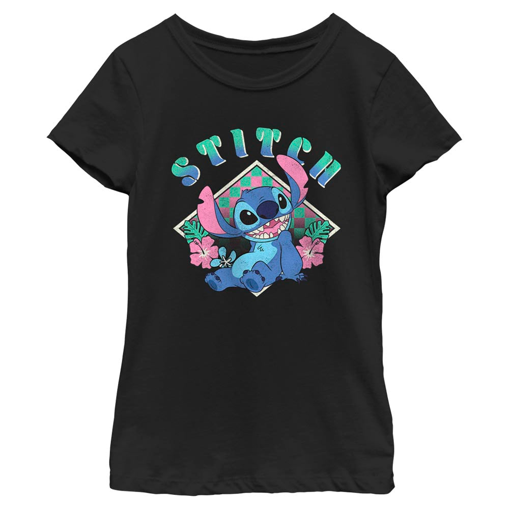 Disney Stitch Diamond Girls Kids  T Shirt