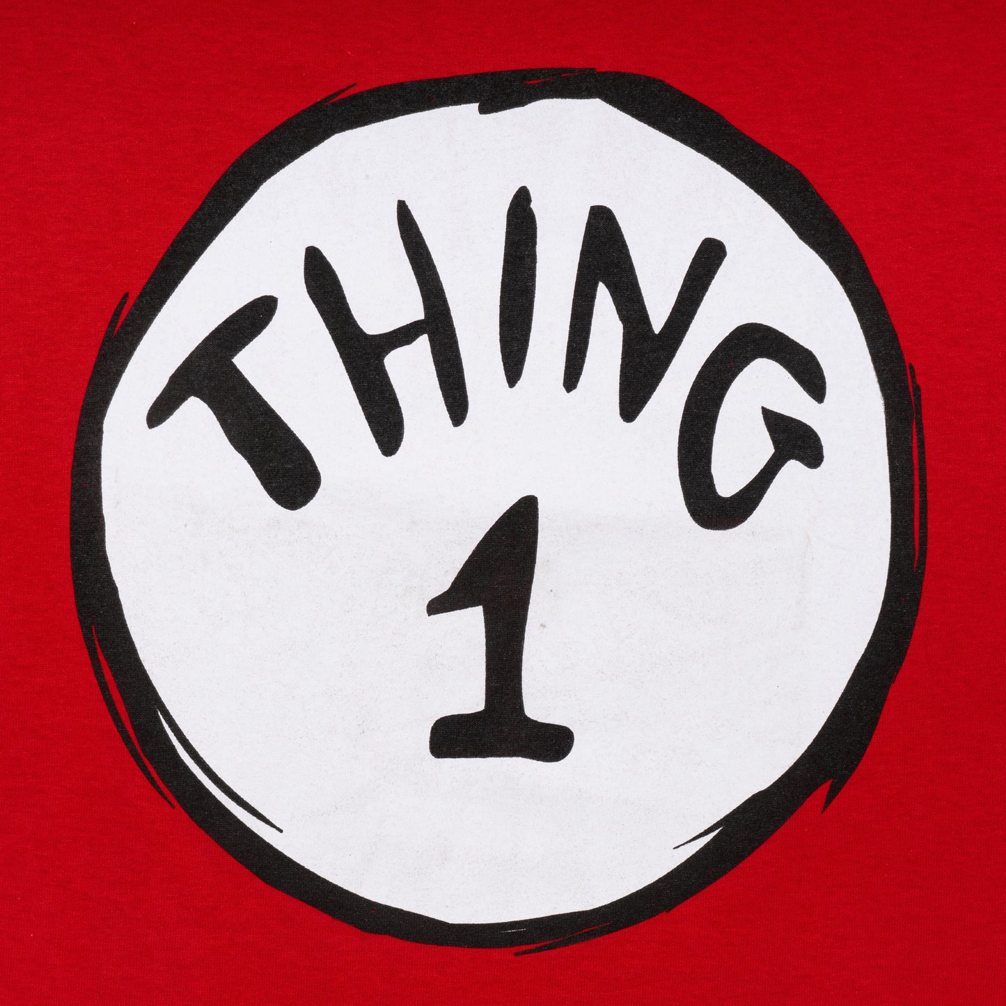Dr Seuss Thing 1 Adult Short Sleeves Red T-Shirt