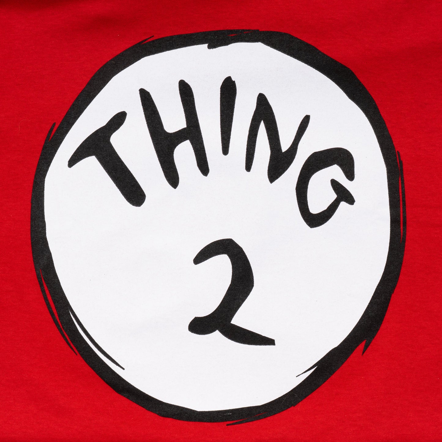 Dr Seuss Thing 2 Adult Short Sleeves Red T-Shirt