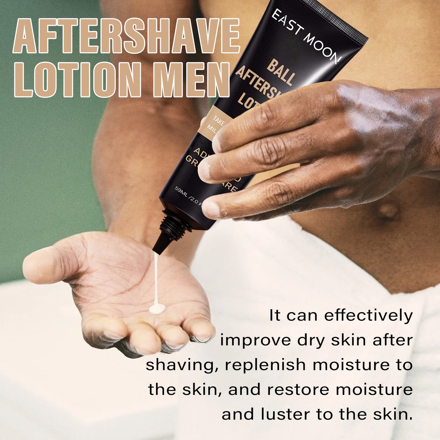 EAST MOON Men's Care Cream Relieves Dryness And Redness Moisturizing Skin Cleansing Body Care Cream