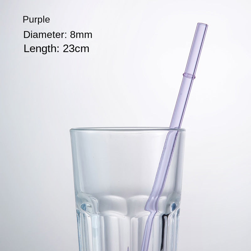 Eco-Friendly High Borosilicate Glass Straw Durable Heat-Resistant Starbucks Kids Straw 27cm Customized