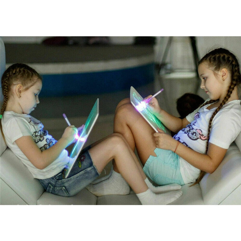 Draw With Light Fun  Glowing Paint Glow Light Tablet Draw With Light Fun And Developing Toy