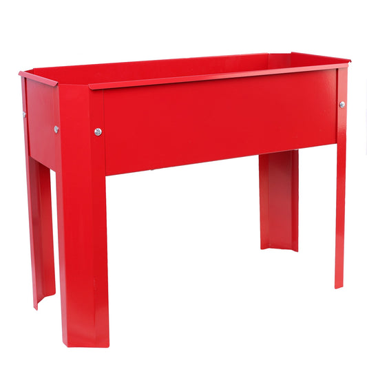 Elevated garden bed.metal elevated outdoor flowerpot box.suitable for backyard and terrace.large flowerpot. Red x 2