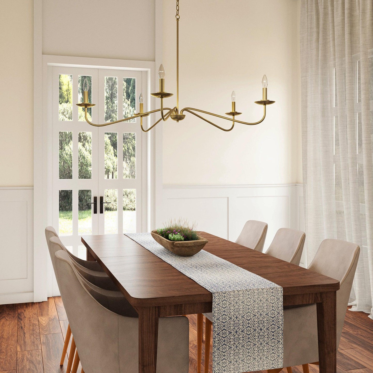 Ellie 5-Light Elegant Industrial Dimmable Chandelier