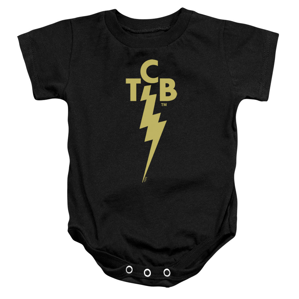 Elvis Presley Tcb Logo Infant Baby Snapsuit Black Officially Licensed