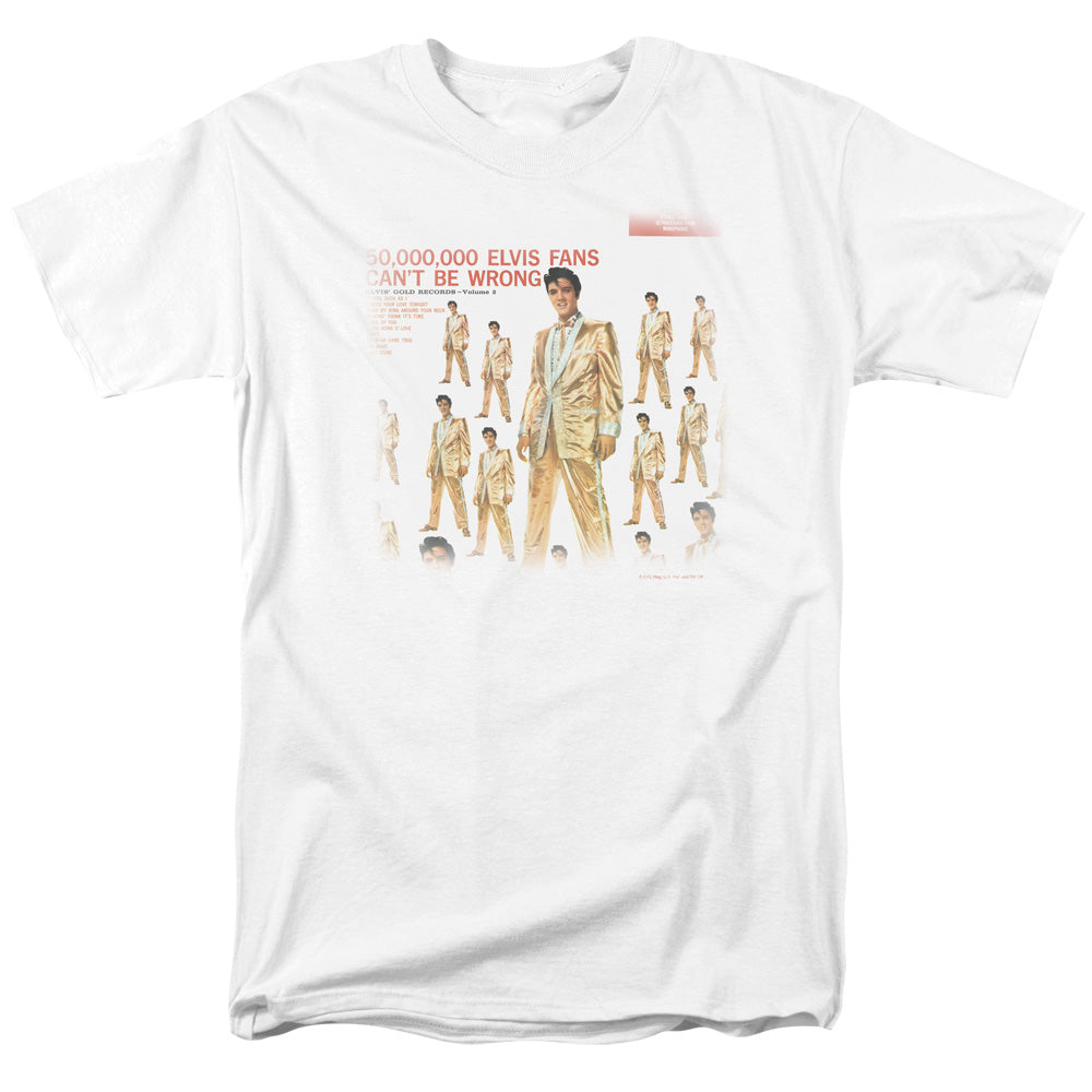 Elvis Presley 50 Million Fans Mens T Shirt White Officially Licensed