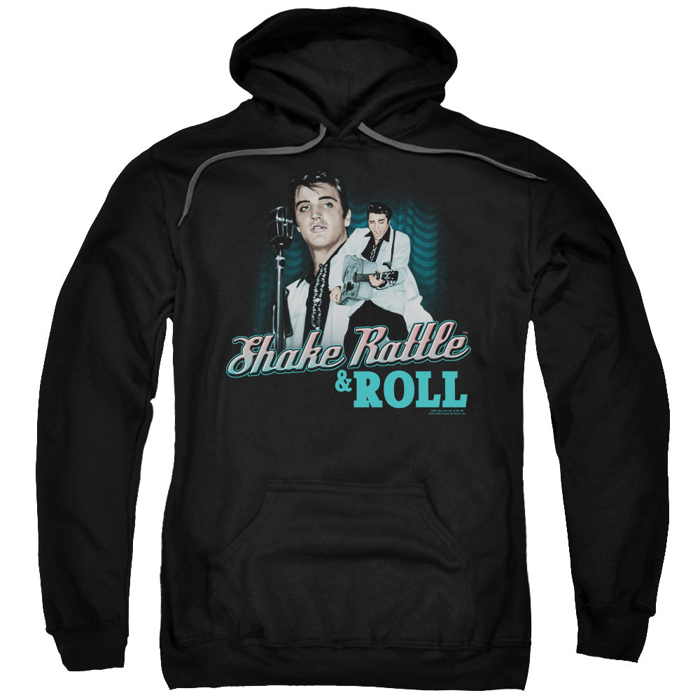 Elvis Presley Shake Rattle & Roll Mens Hoodie Black Officially Licensed