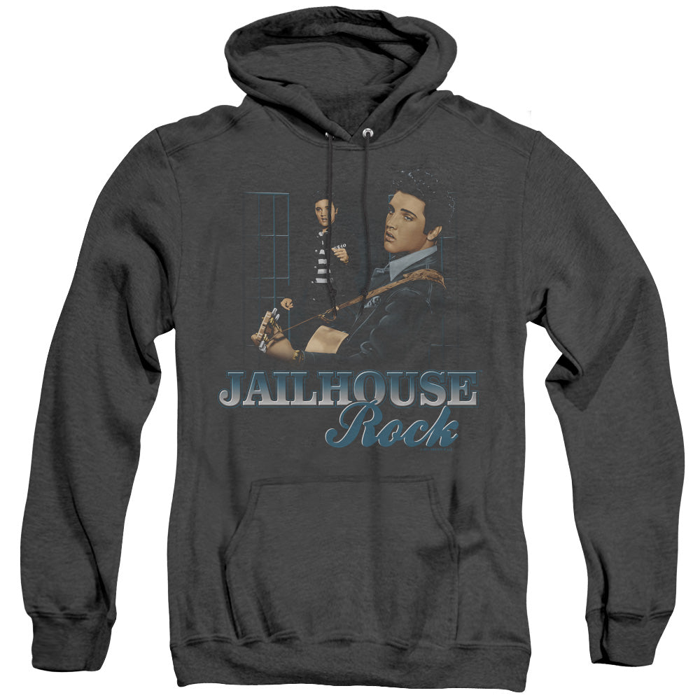 Elvis Presley Jailhouse Rock Heather Mens Hoodie Black Officially Licensed