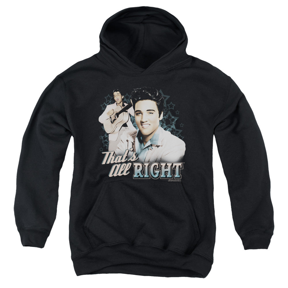 Elvis Presley Thats All Right Kids Youth Hoodie Black Officially Licensed