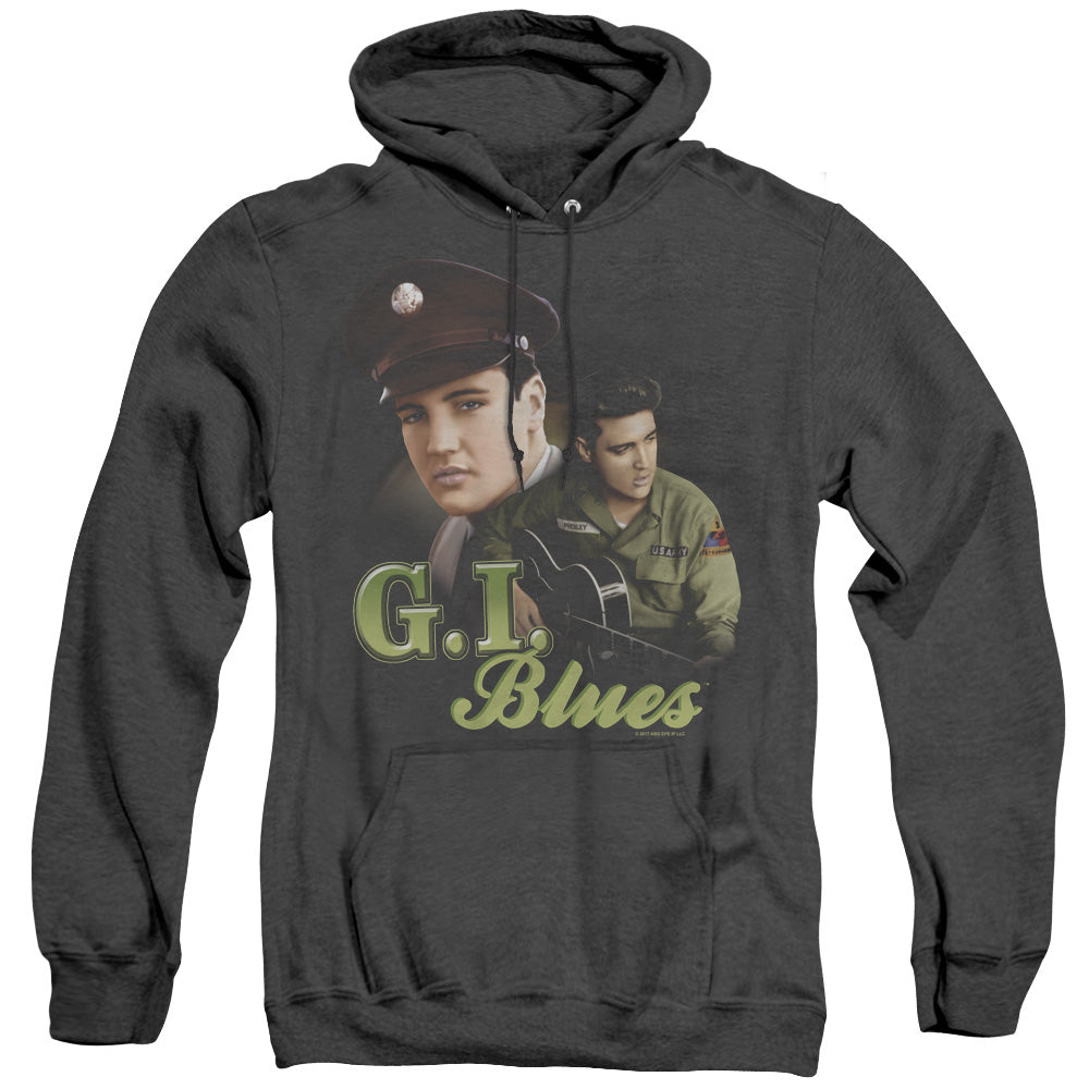 Elvis Presley G I Blues Heather Mens Hoodie Black Officially Licensed