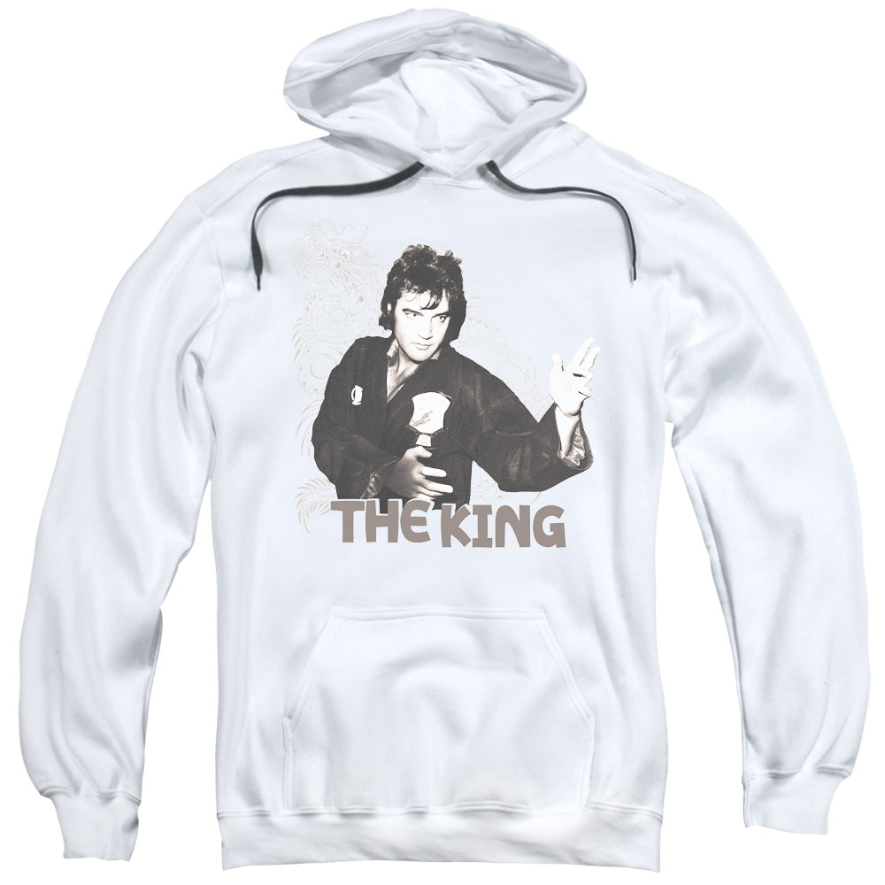 Elvis Presley Fighting King Mens Hoodie White Officially Licensed