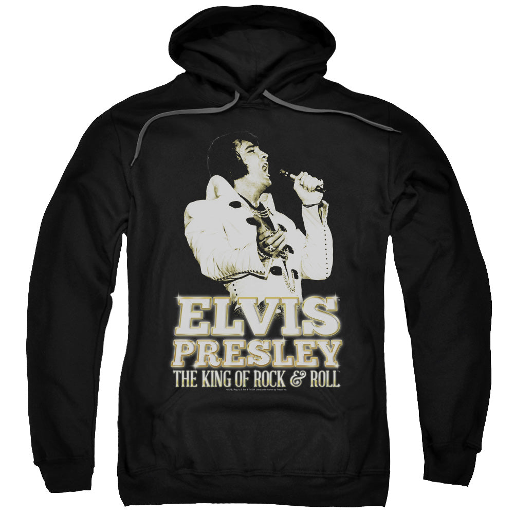 Elvis Presley Golden Mens Hoodie Black Officially Licensed