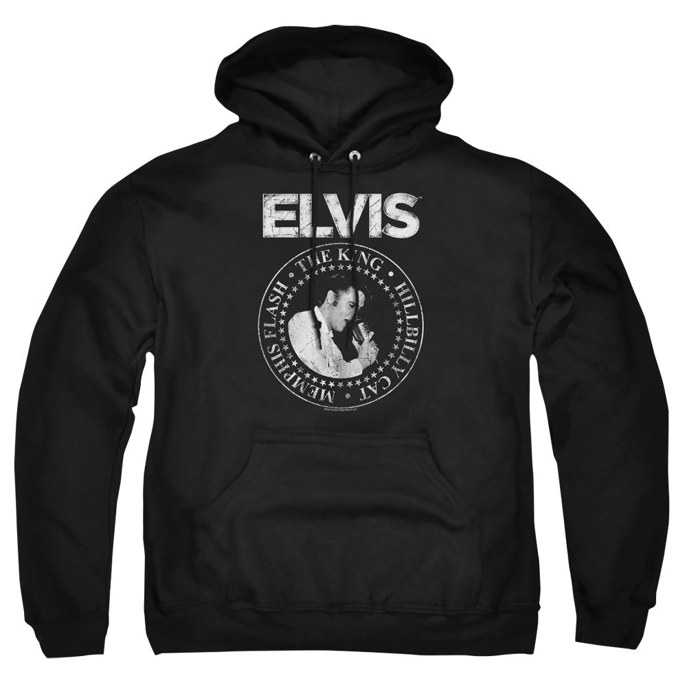 Elvis Presley Rock King Mens Hoodie Black Officially Licensed