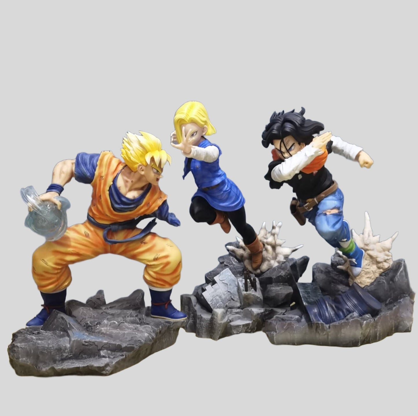 Dragon Ball No. 17 and No. 18 figurine severed arm Wufan future warrior Wufan anime figurine
