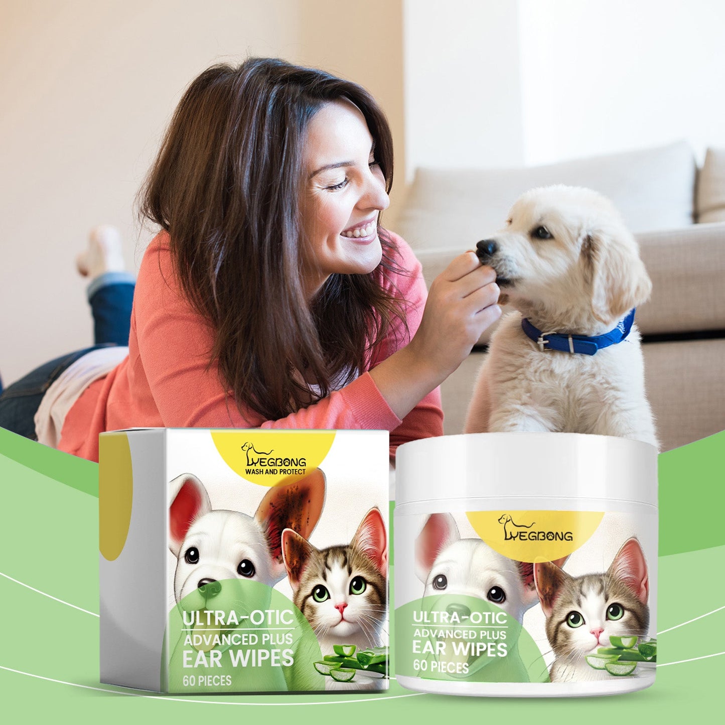 Ear Cleaning Pad For Cats And Dogs Soothes Pet Ear Canal Discomfort And Cleans Ear Dirt