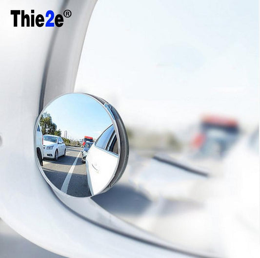 1 pair  360 Degree frameless ultrathin Wide Angle Round Convex Blind Spot mirror for parking Rear view mirror