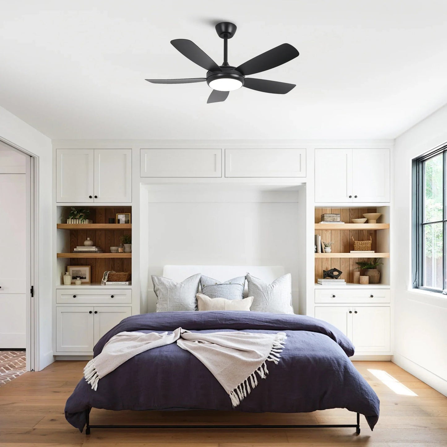 42 Inch Gladys Modern Black LED Ceiling Fan with Remote Control
