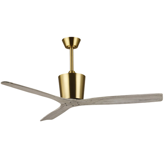 54 Inch Dylan Solid Wood Blades Downrod Mount Ceiling Fan with Remote Control
