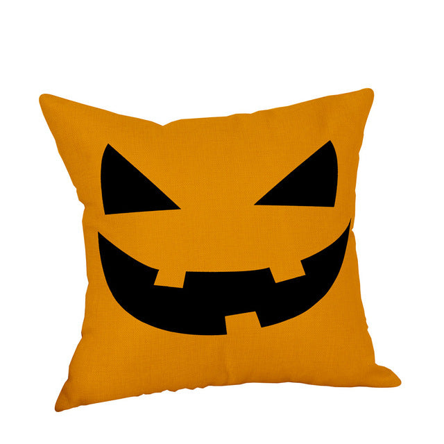 Truc of behandelen/pompoen print Happy Halloween Sierkussen Cover Kussen Case brief print Kussensloop Kussenhoes