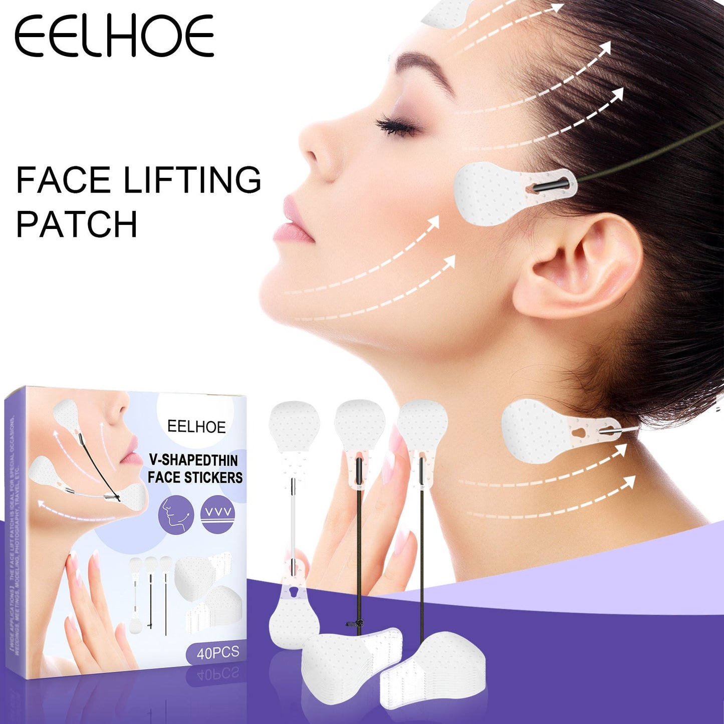 EELHOE EELHOE V Shape Thin Chin Muscle Lift To Eliminate Swelling And Shaping Patch Facial Skin Tightening And Shrinking Patch