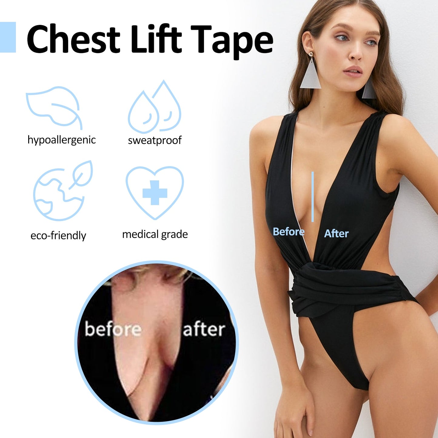 Breast Care Patch Invisible Bra Patch Care Anti-Slip Bump And Tuck Underwear Patch