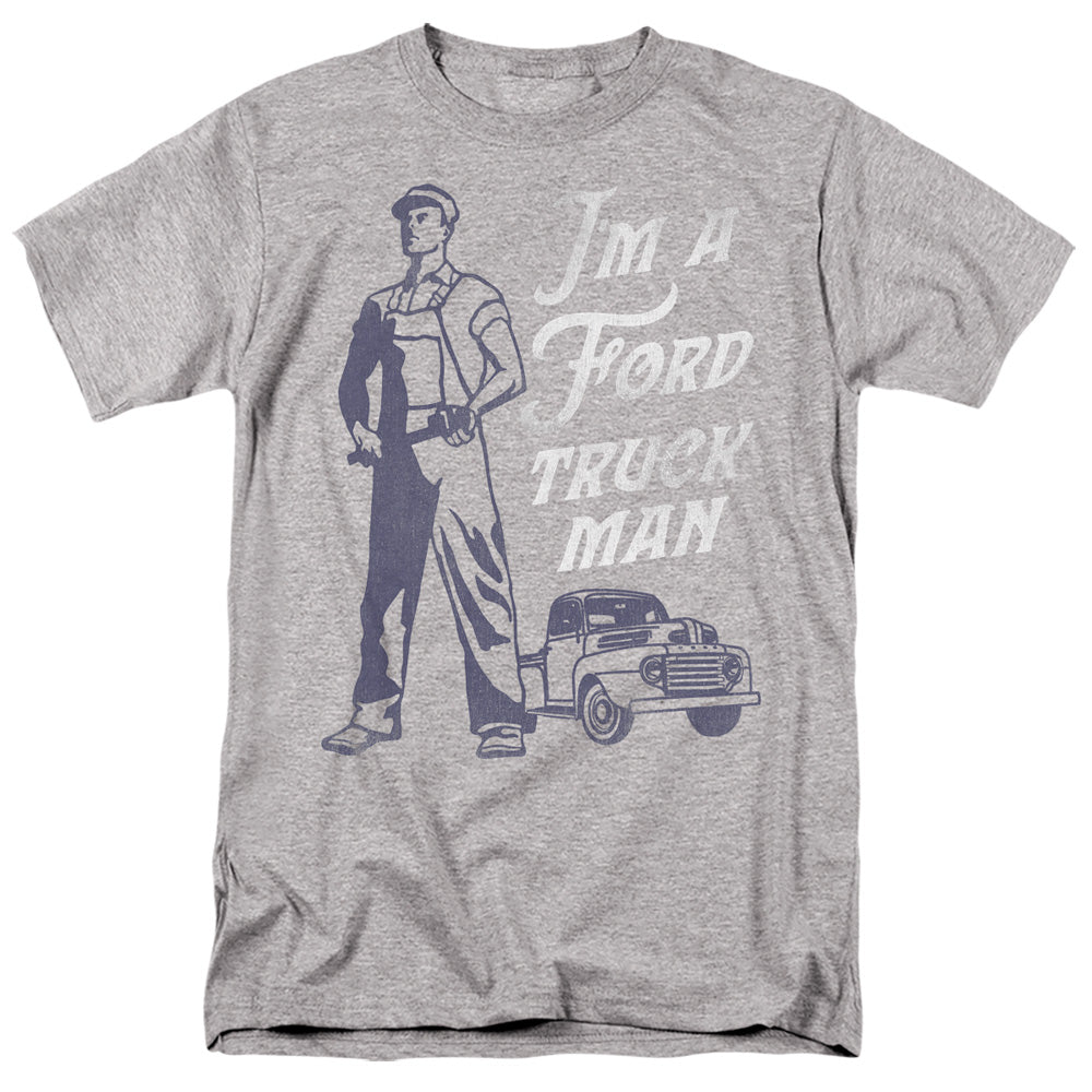 Ford Ford Truck Man Classic Mens T Shirt Athletic Heather Officially Licensed
